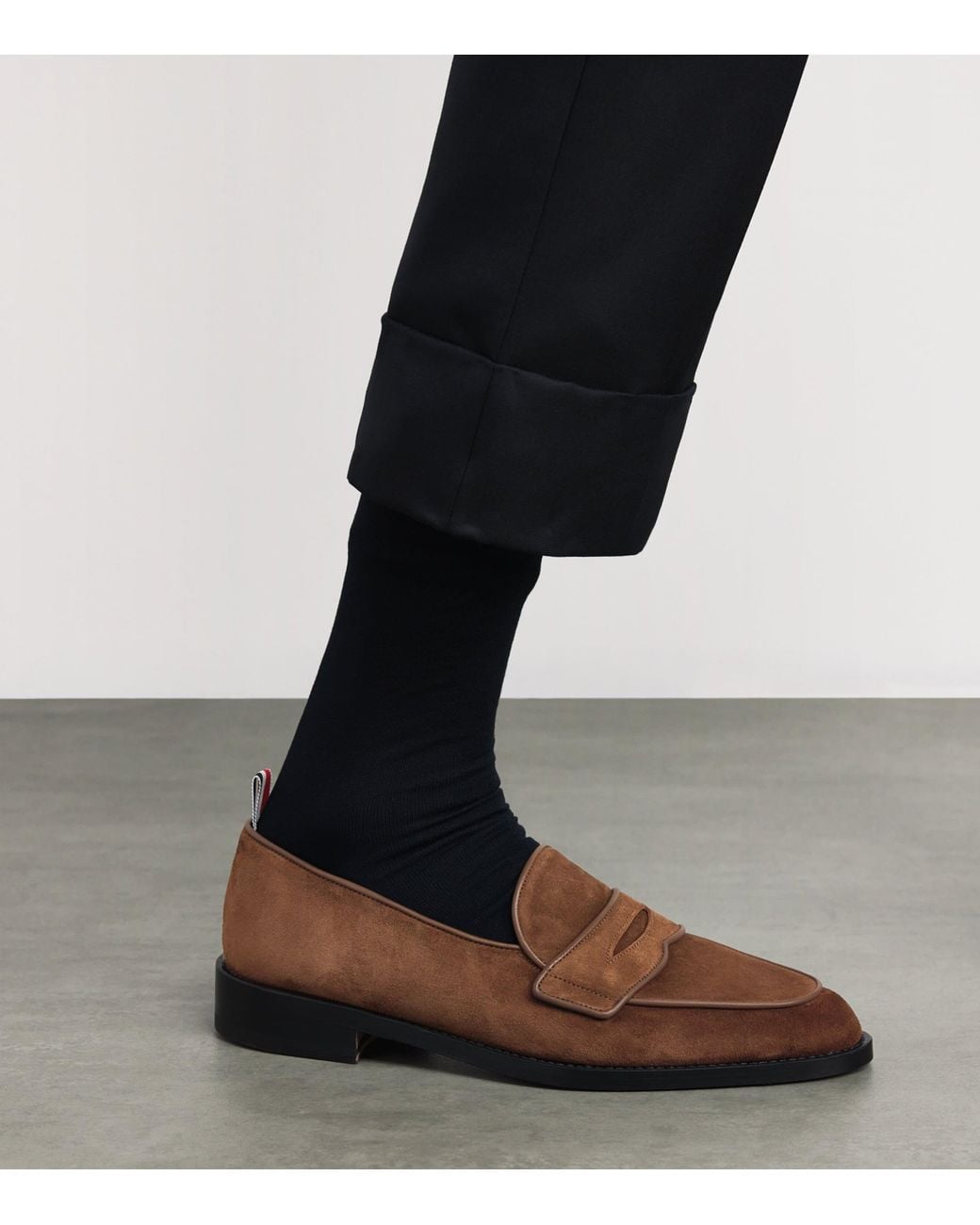 Thom Browne Brown Leather Varsity Penny Loafers for men
