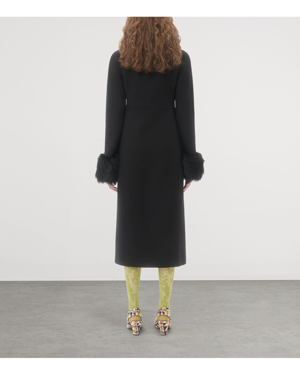 Valentino Black Virgin Wool-Cashmere Belted Coat