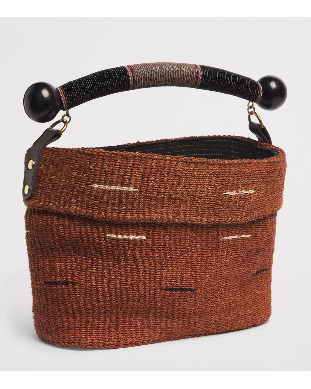 Studio Namnyak Brown Large Sisal Kiondo Basket Bag