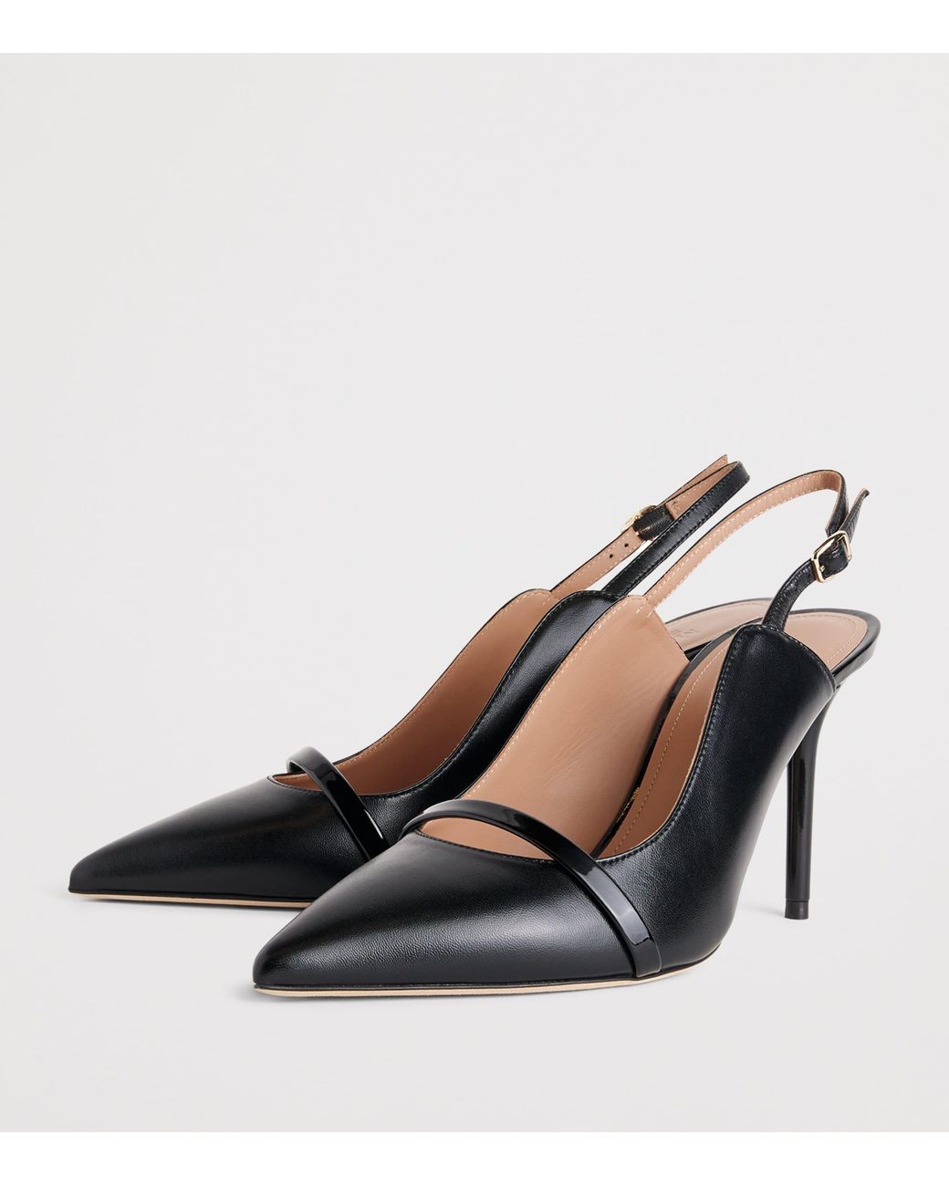 Malone Souliers Metallic Leather Marion Slingback Pumps 85