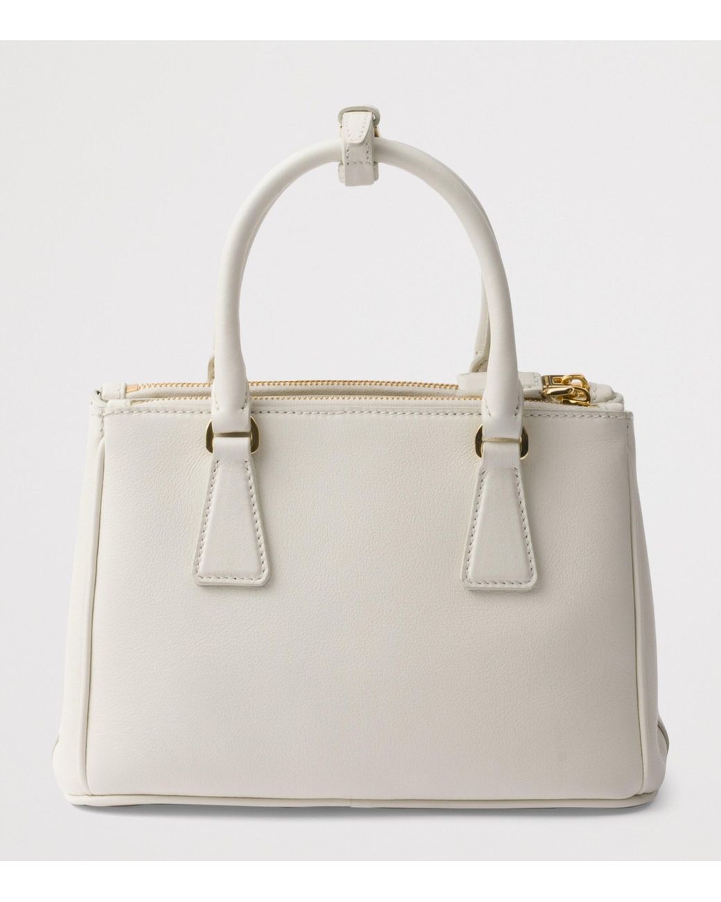 Prada Natural Small Leather Galleria Top-Handle Bag