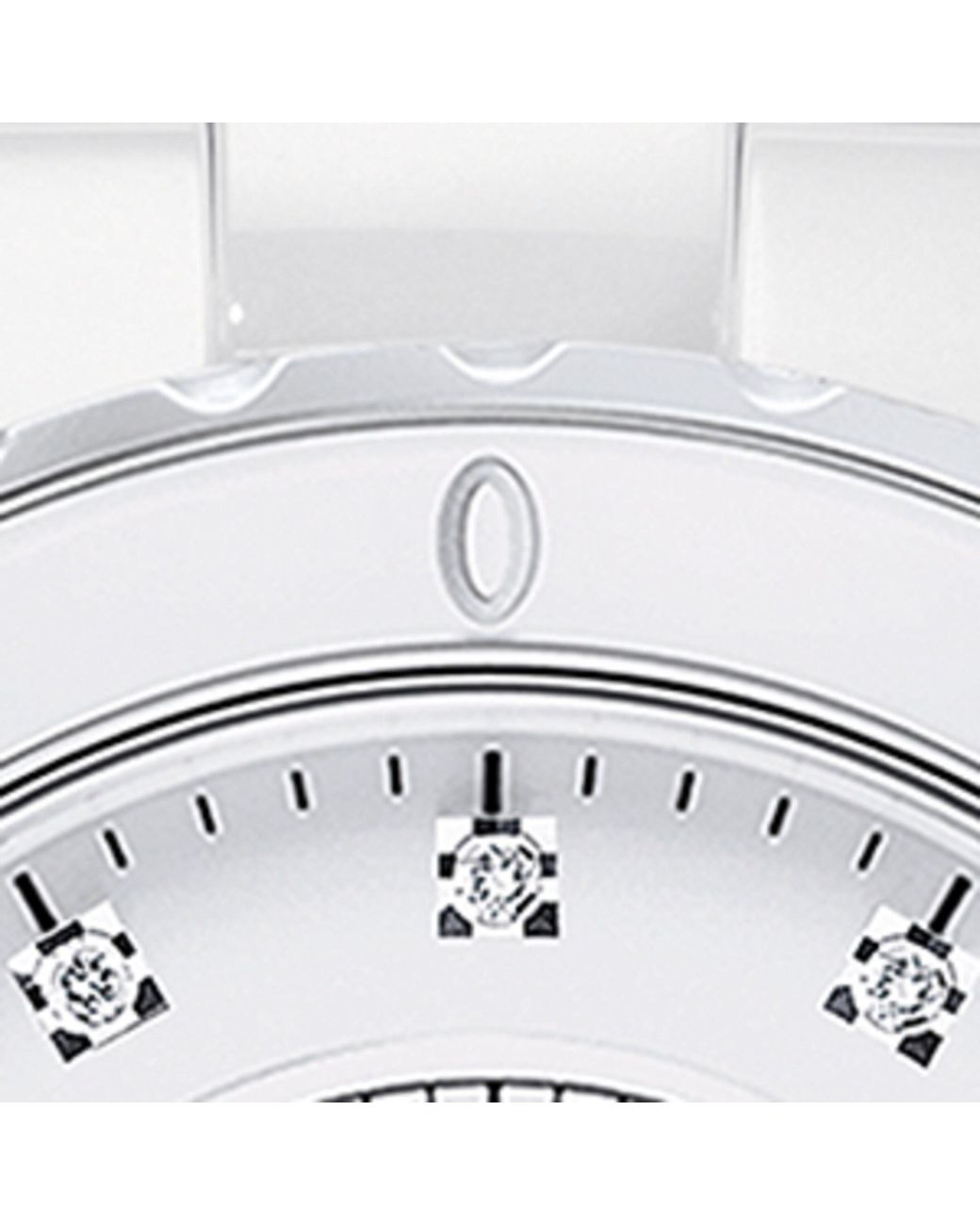 Chanel White Ceramic, Steel And Diamond J12 Chronograph Watch