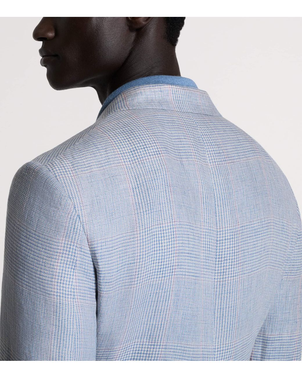 Dunhill Gray Linen Single-Breasted Blazer for men