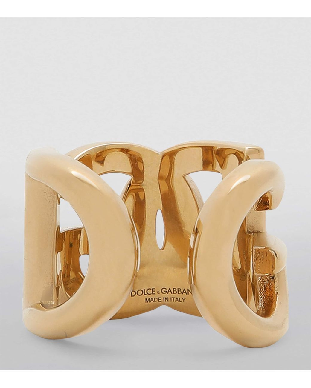 Dolce & Gabbana Metallic Interlocking Logo Ring