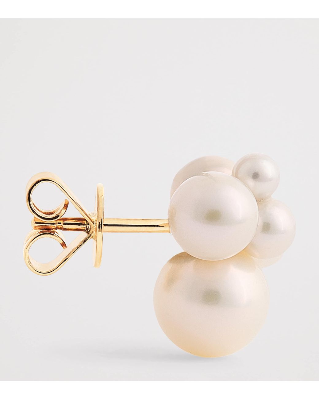 Sophie Bille Brahe Natural And Pearl Bisou Single Earring