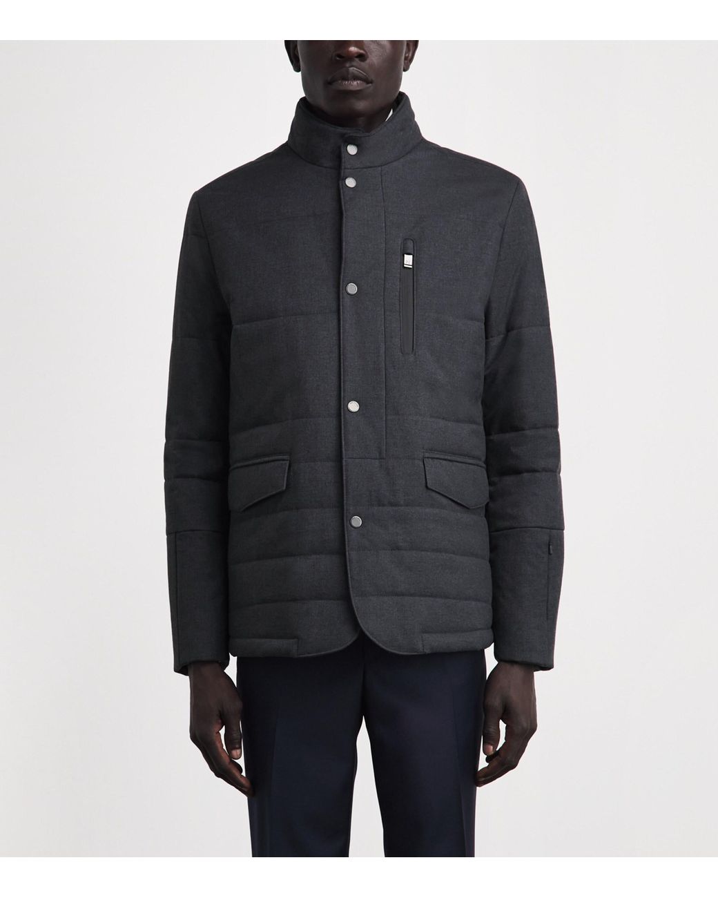 Pal Zileri Blue Padded Jacket for men