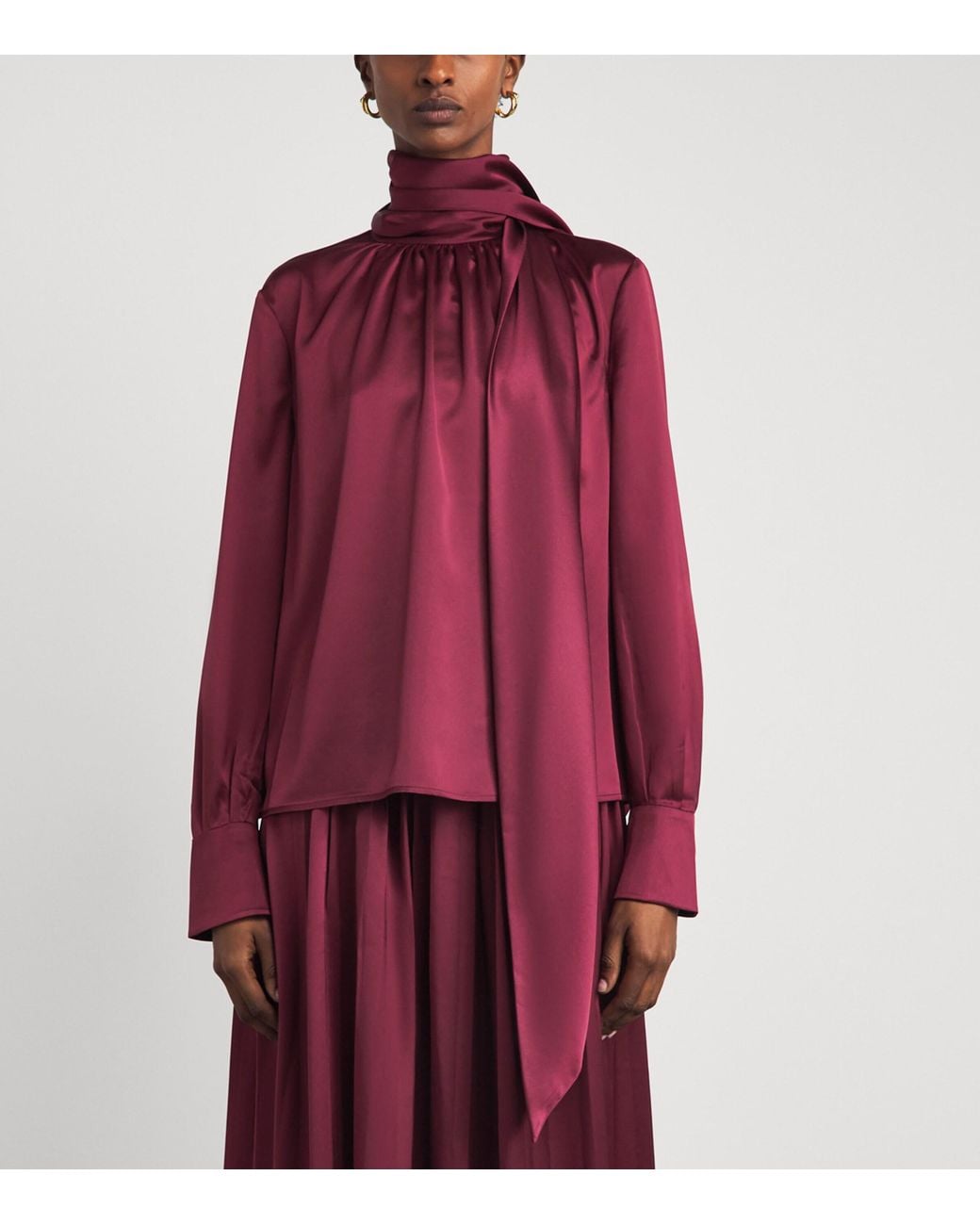 Toccin Red Veronica Pussybow Blouse