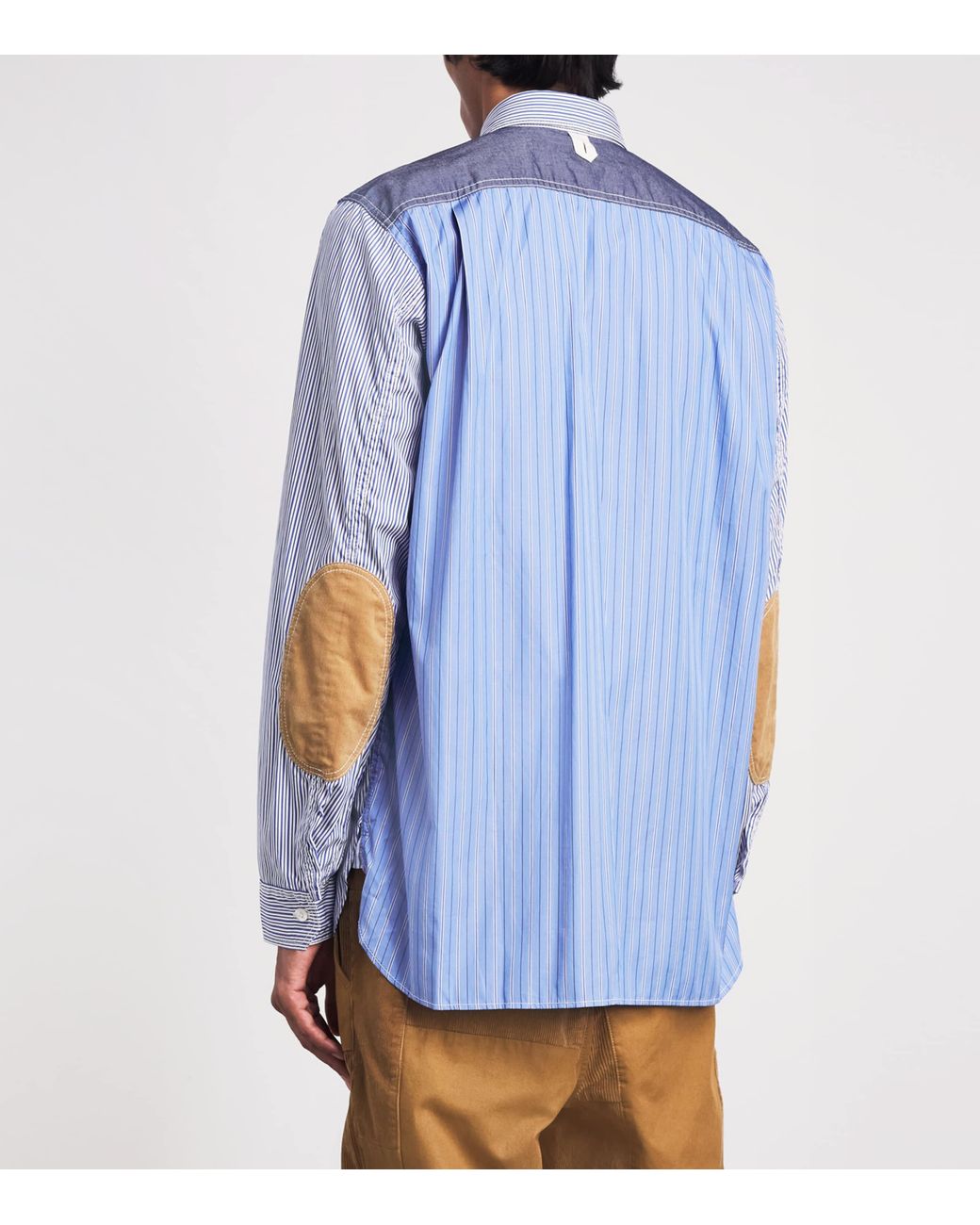 Junya Watanabe Blue Cotton Stripe Shirt for men