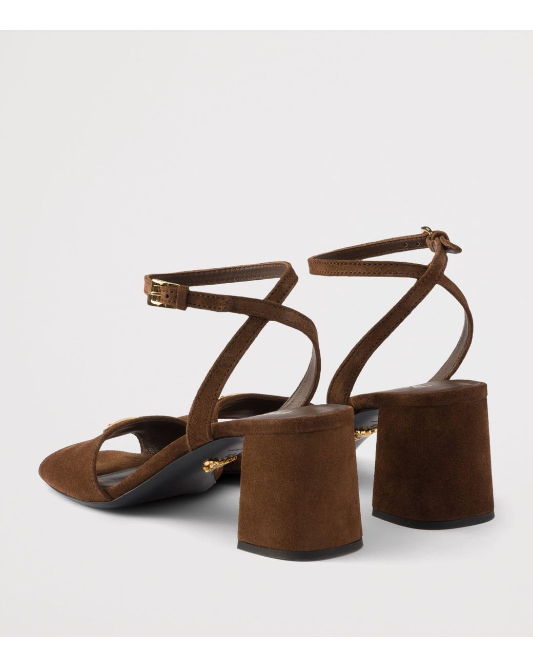 Prada Brown Suede Heeled Sandals 55