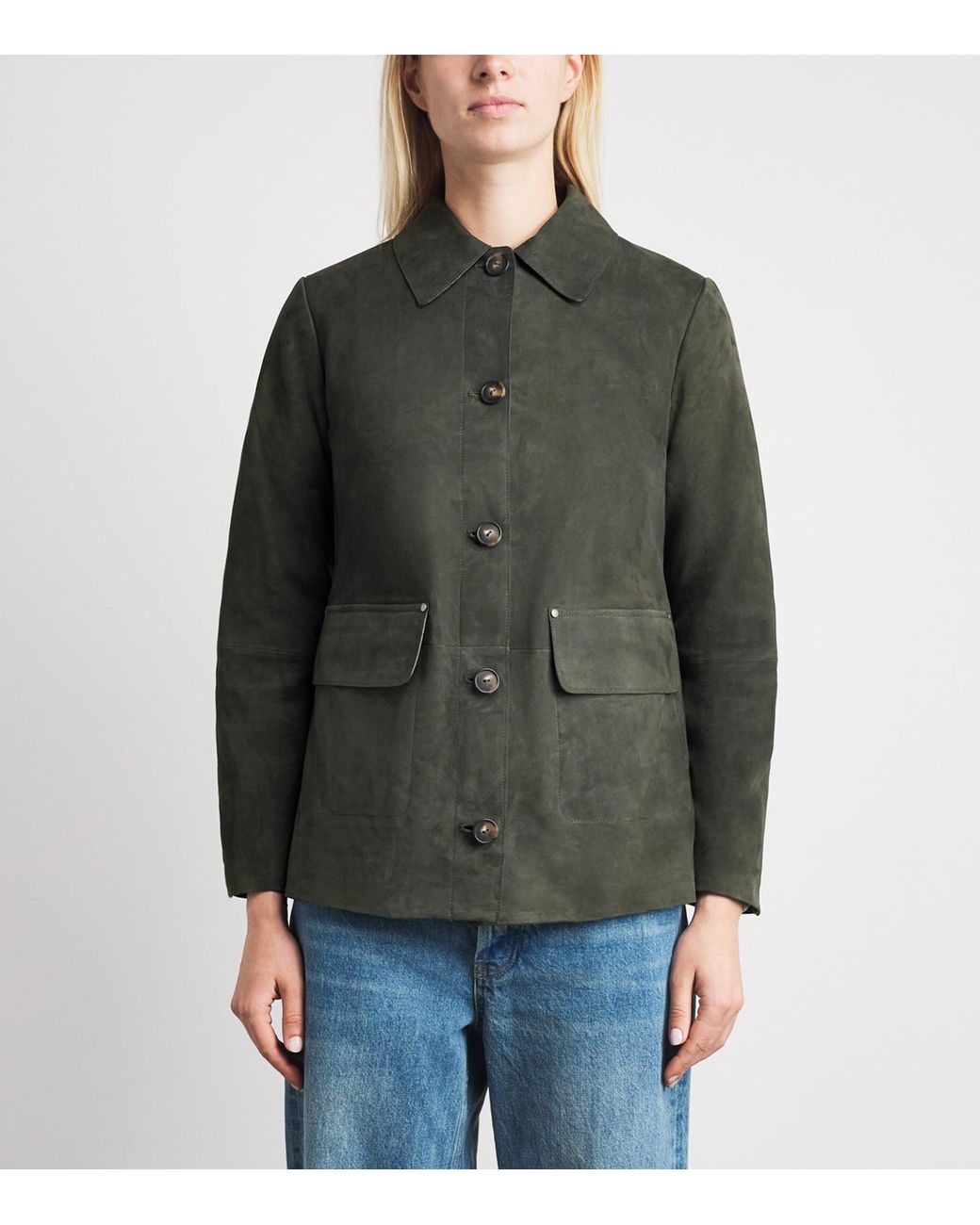 Vince Green Suede Barn Jacket