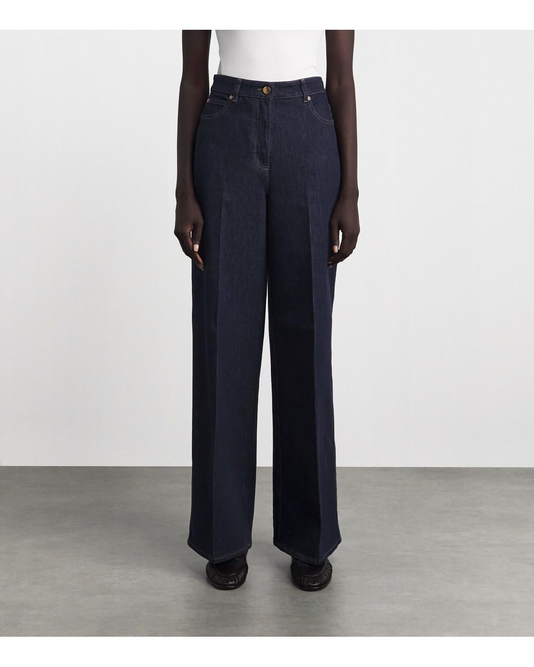Agnona Blue Cotton-Cashmere Straight Jeans