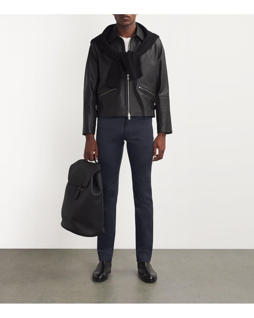 Brioni Blue Stretch-Cotton Straight Chamonix Jeans for men