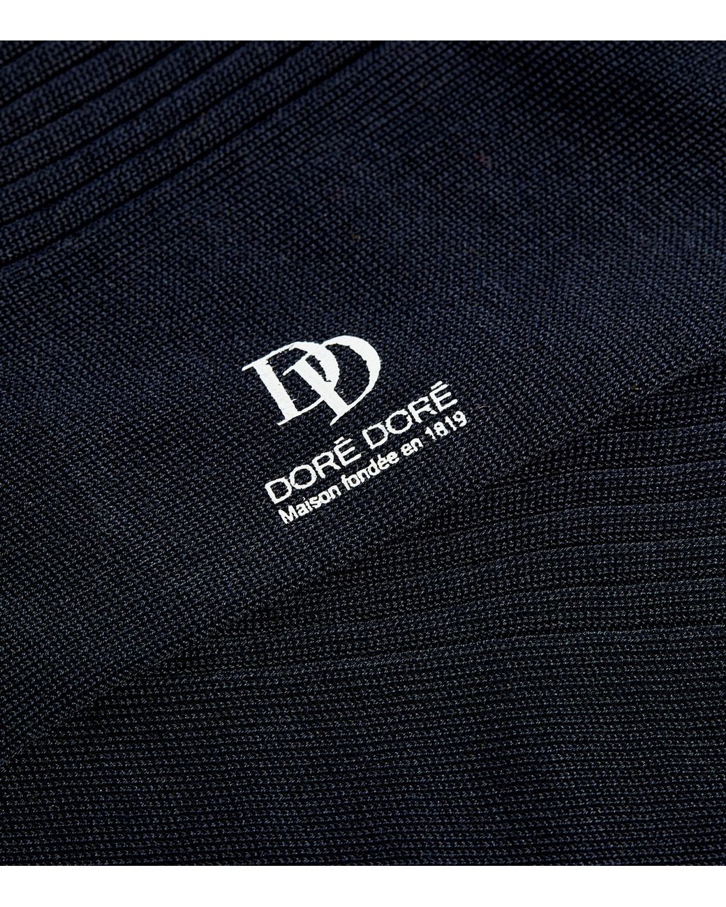 Doré Doré Black Cotton Rib-Knit Socks for men