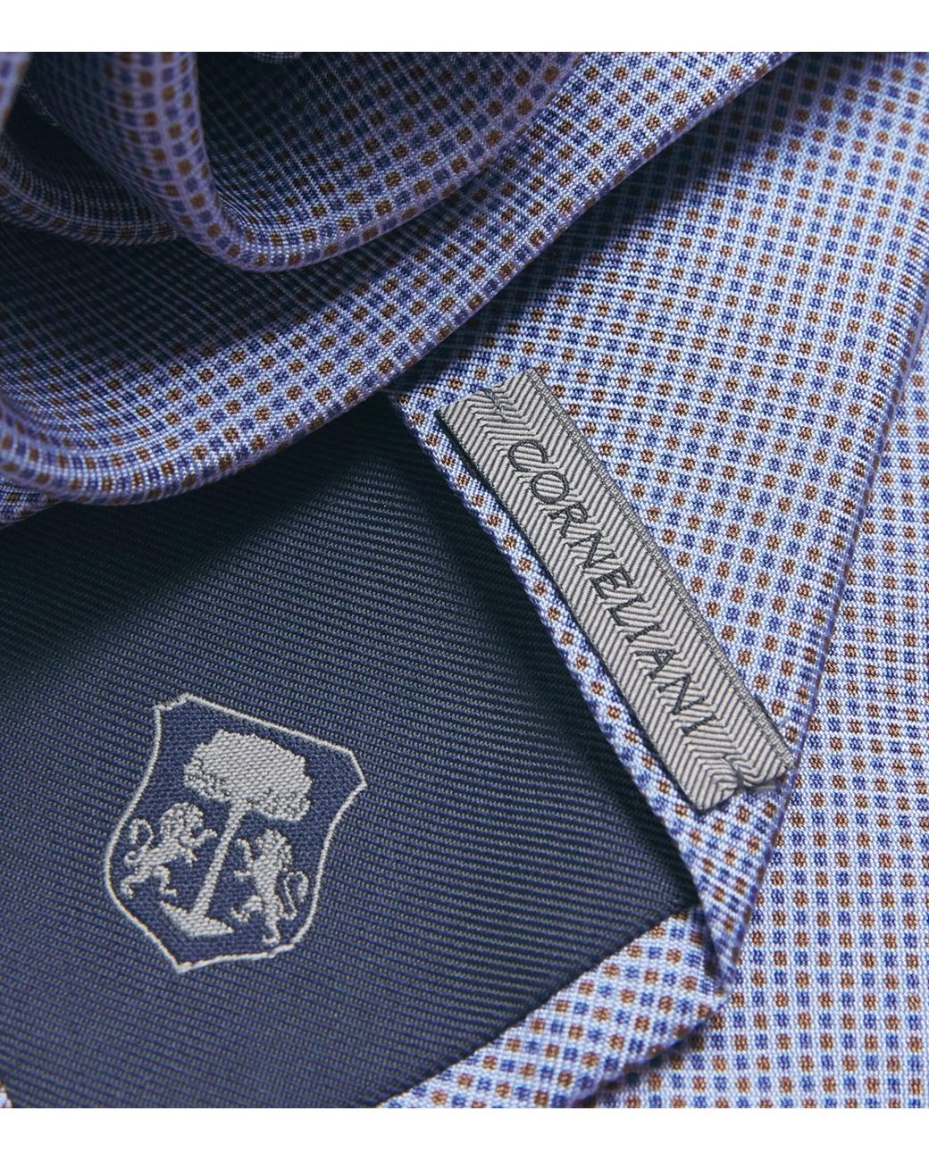 Corneliani Blue Silk Patterned Tie for men