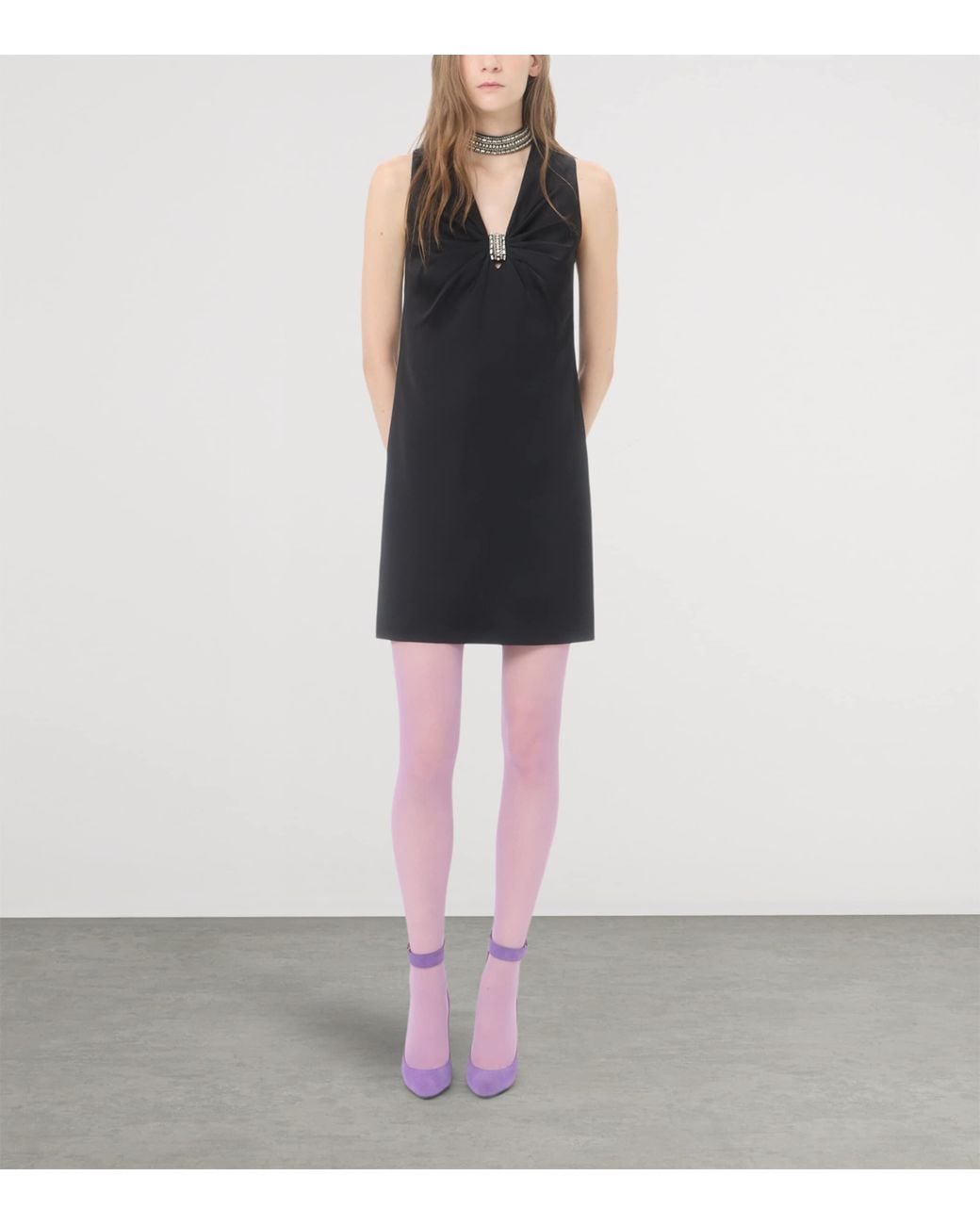 Valentino Black Embellished Mini Dress