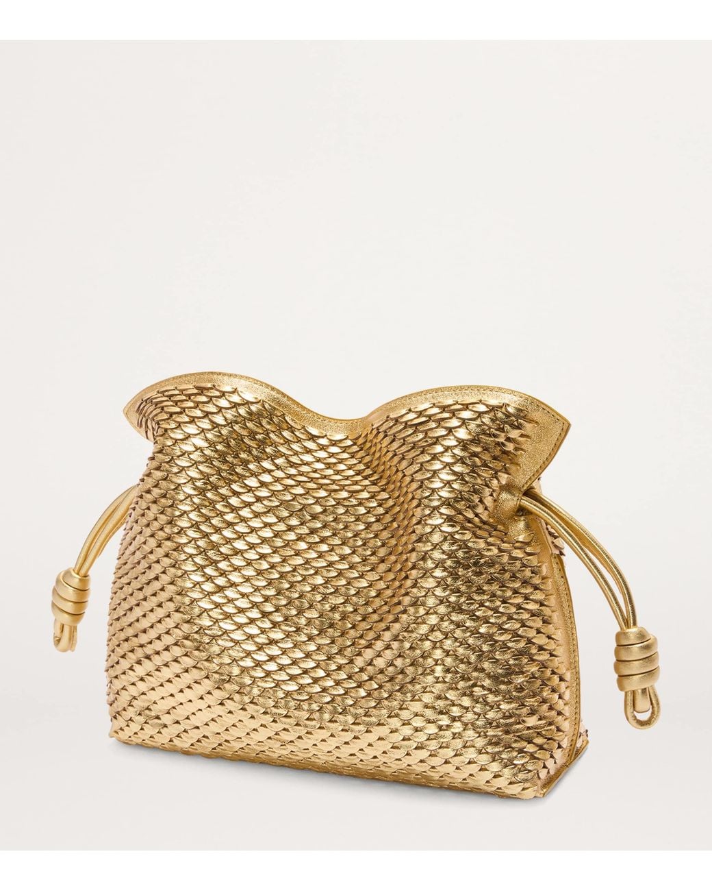 Loewe Natural Medium Leather Scales Flamenco Clutch