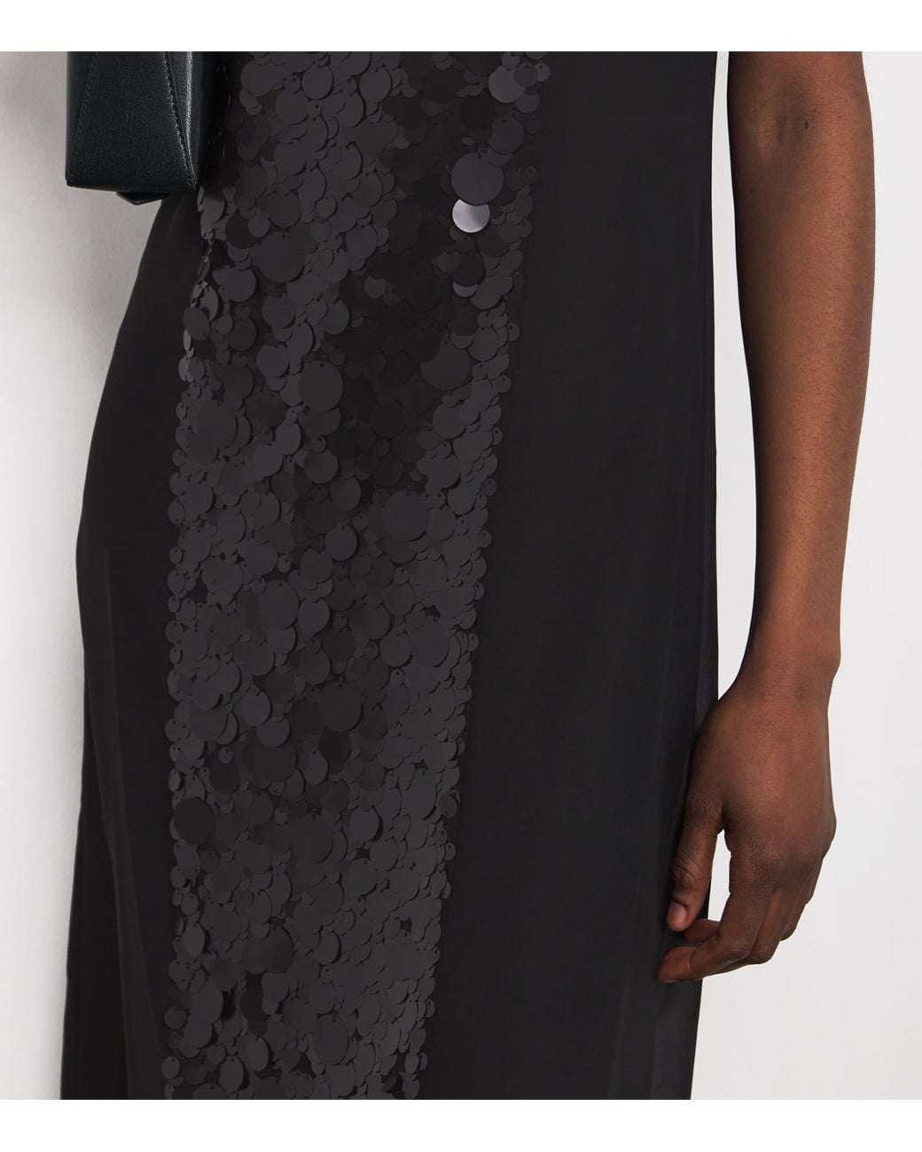 Joseph Black Chiffon Boulle 2-Piece Midi Dress
