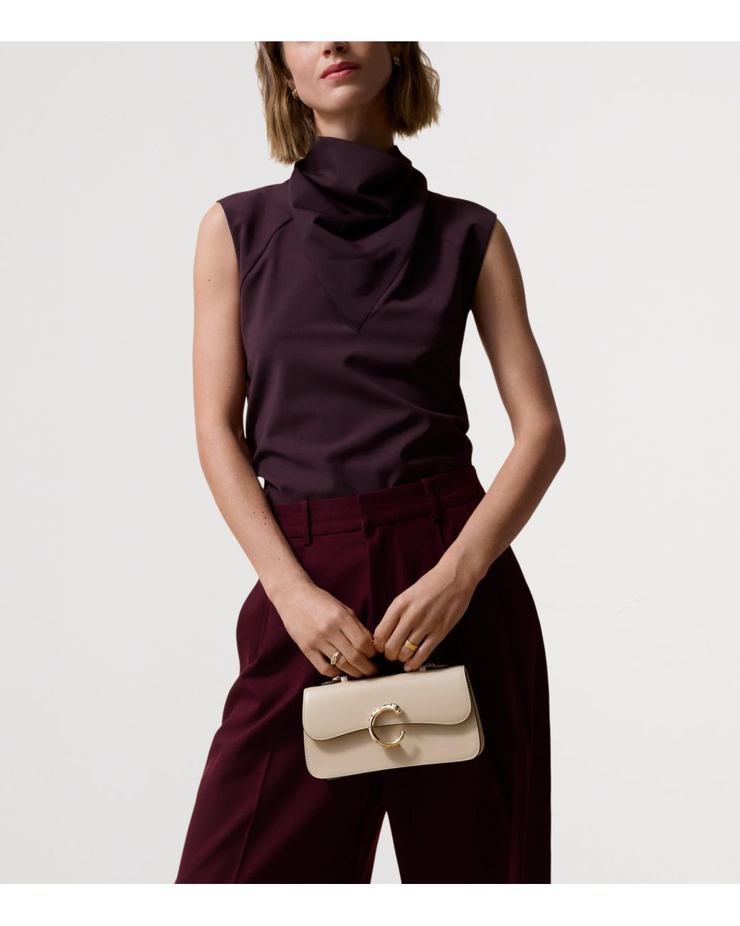 Cartier Natural Leather Panthère De Top-Handle Bag