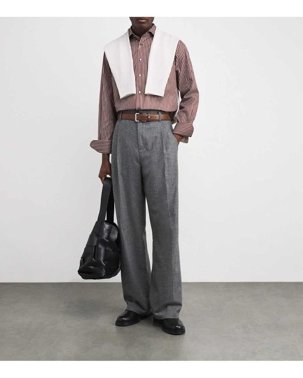 Harrods Brown Leather Belt for men