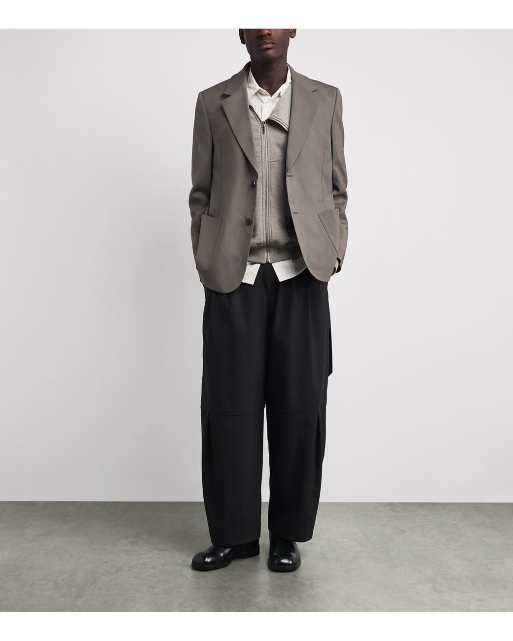 FRAME Gray Virgin Wool Unstructured Blazer for men