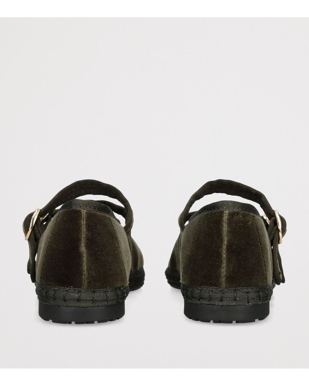 Flabelus Black Velvet Claire Mary Jane Flats