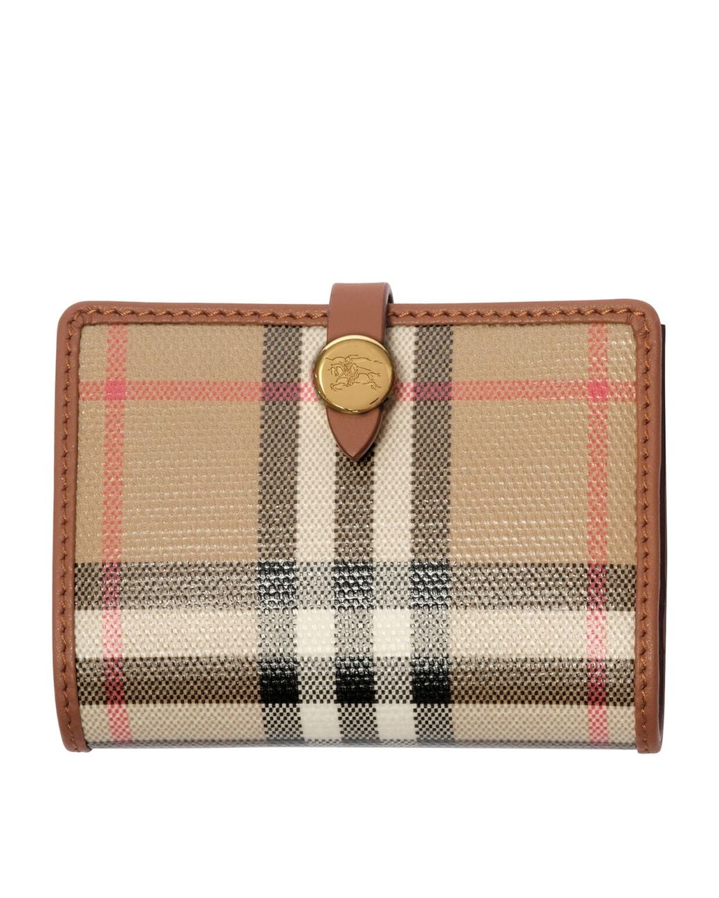 Burberry Natural Check Folded Card Case