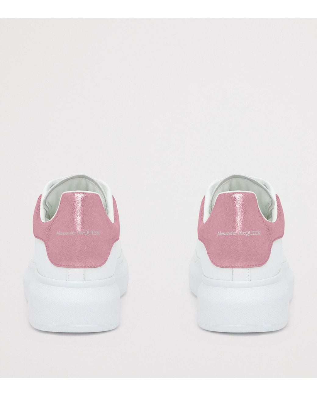 McQueen White Lambskin Oversized Sneakers