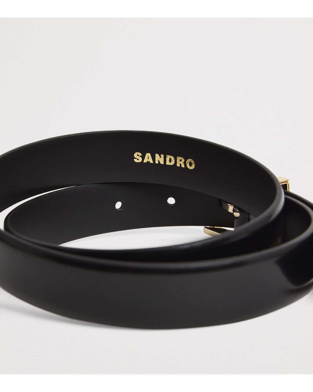 Sandro Black Leather Belt