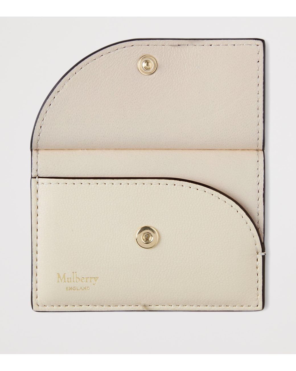 Mulberry Metallic Compact Cardholder Eggshell-Linen