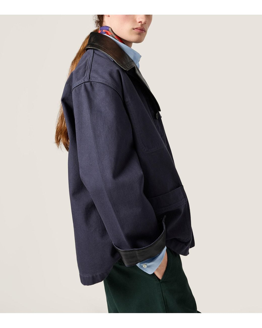 Miu Miu Blue Cotton Chore Jacket