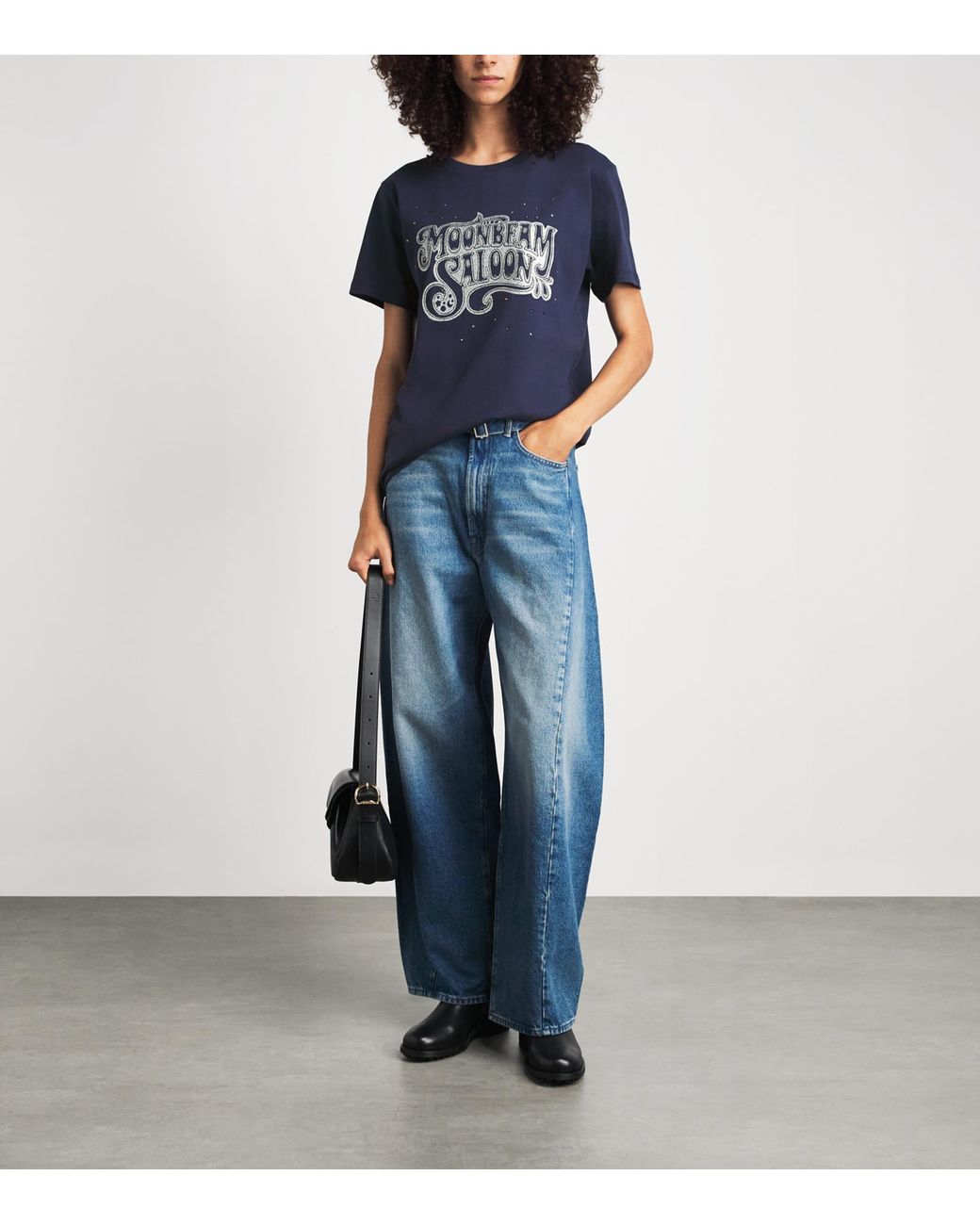 Mother Blue Cotton The Rowdy T-Shirt