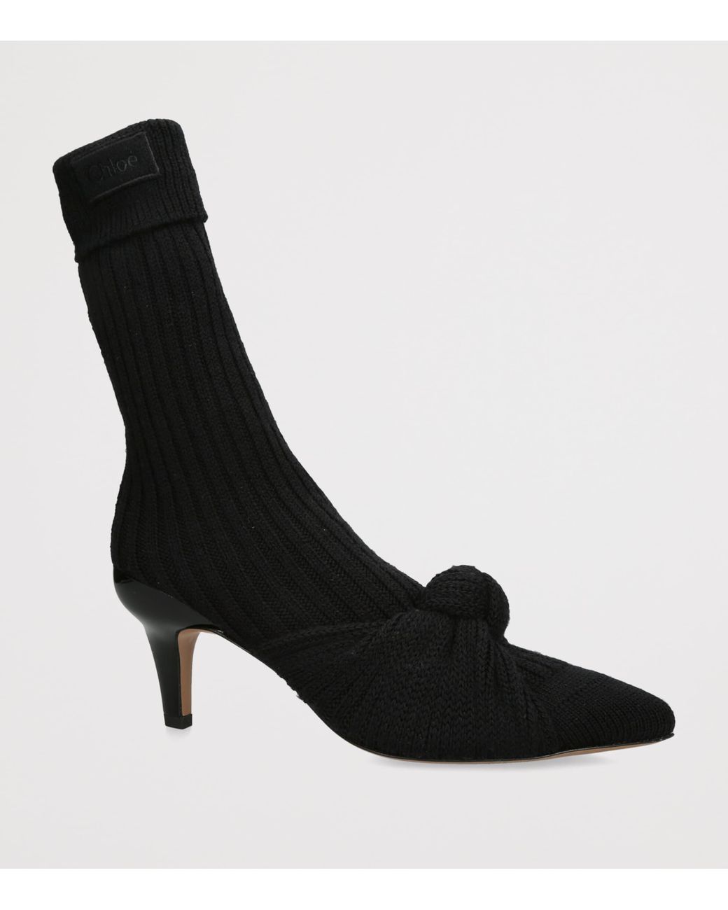 Chloé Black Knitted Suzie Heeled Boots 60