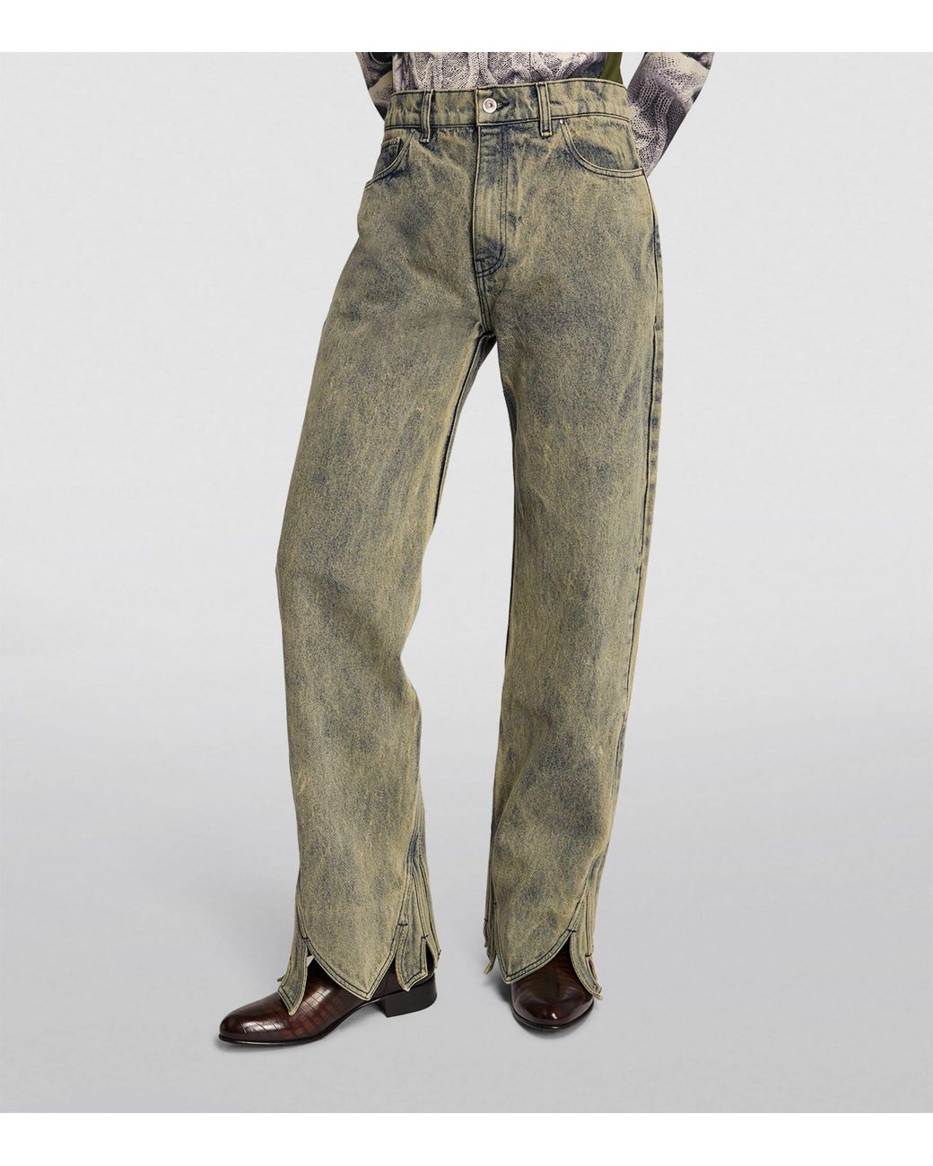 Y. Project Tudor Straight Jeans in Gray for Men | Lyst
