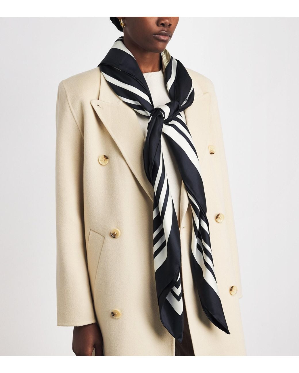 Joseph Black Large Silk Nixie Scarf
