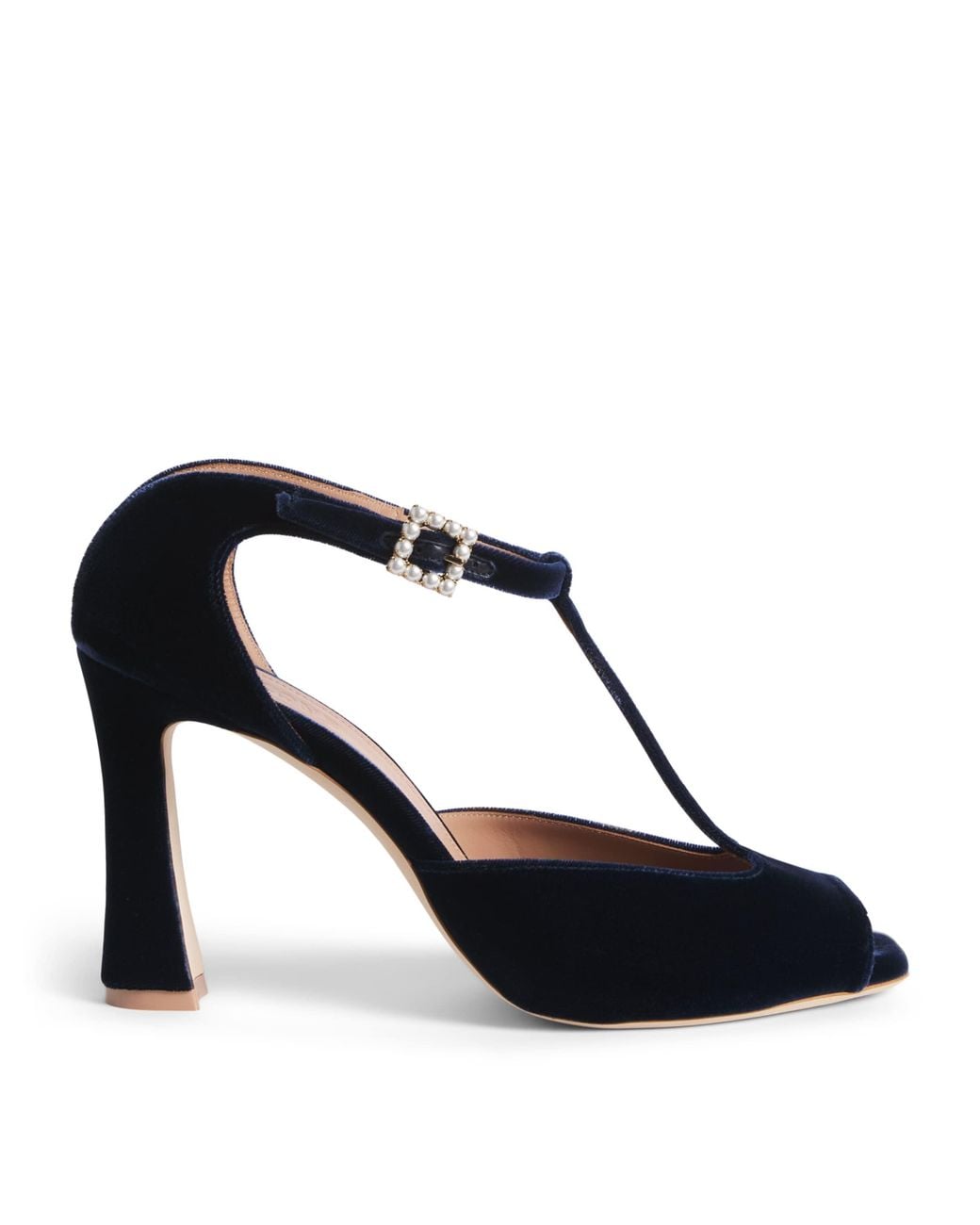 Malone Souliers Blue Velvet Nomi Heeled Sandals 90