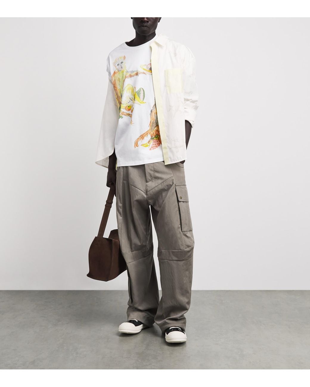 Vivienne Westwood White Organic Cotton Monkeys T-Shirt for men