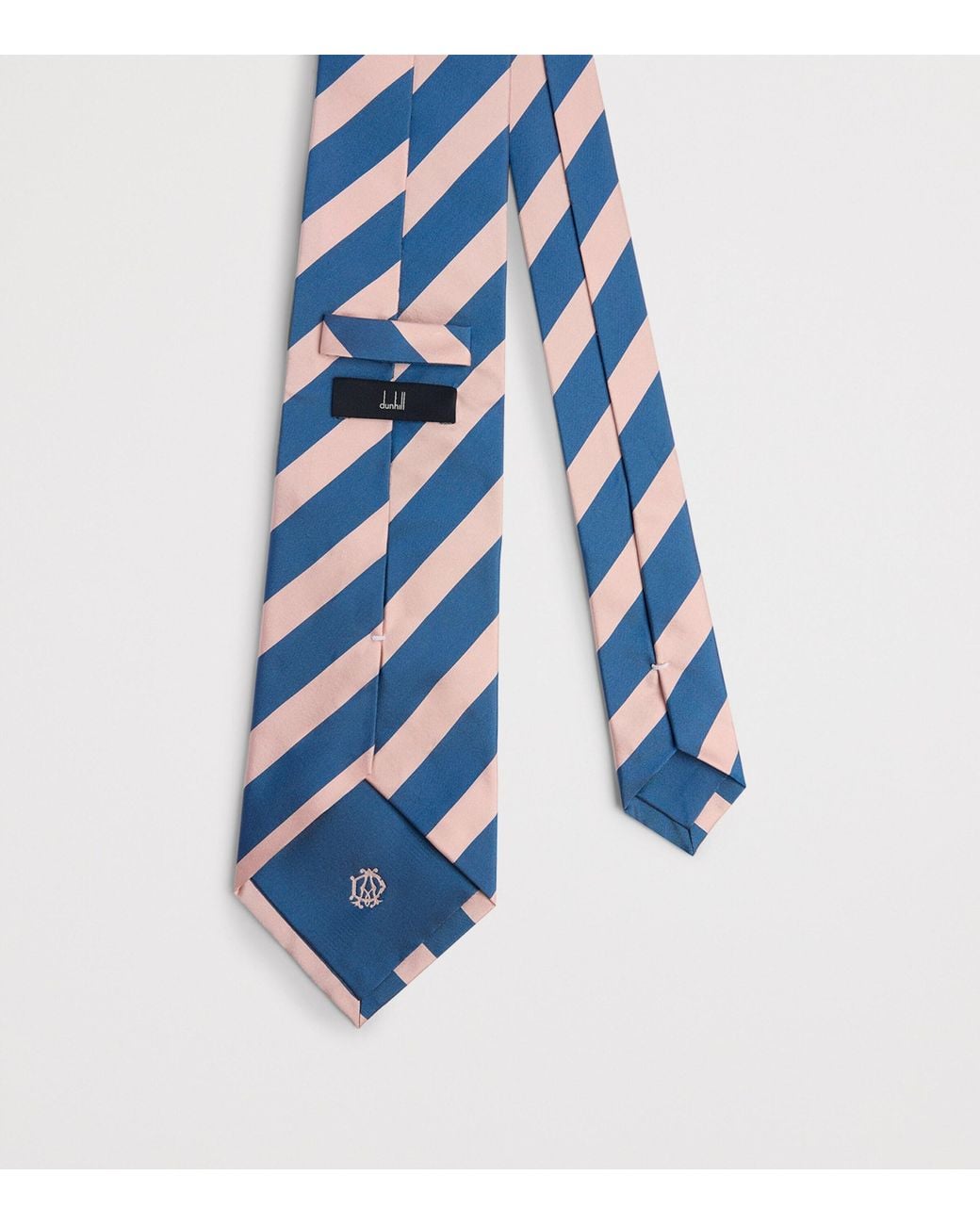 Dunhill Blue Mulberry Silk Stripe Tie for men