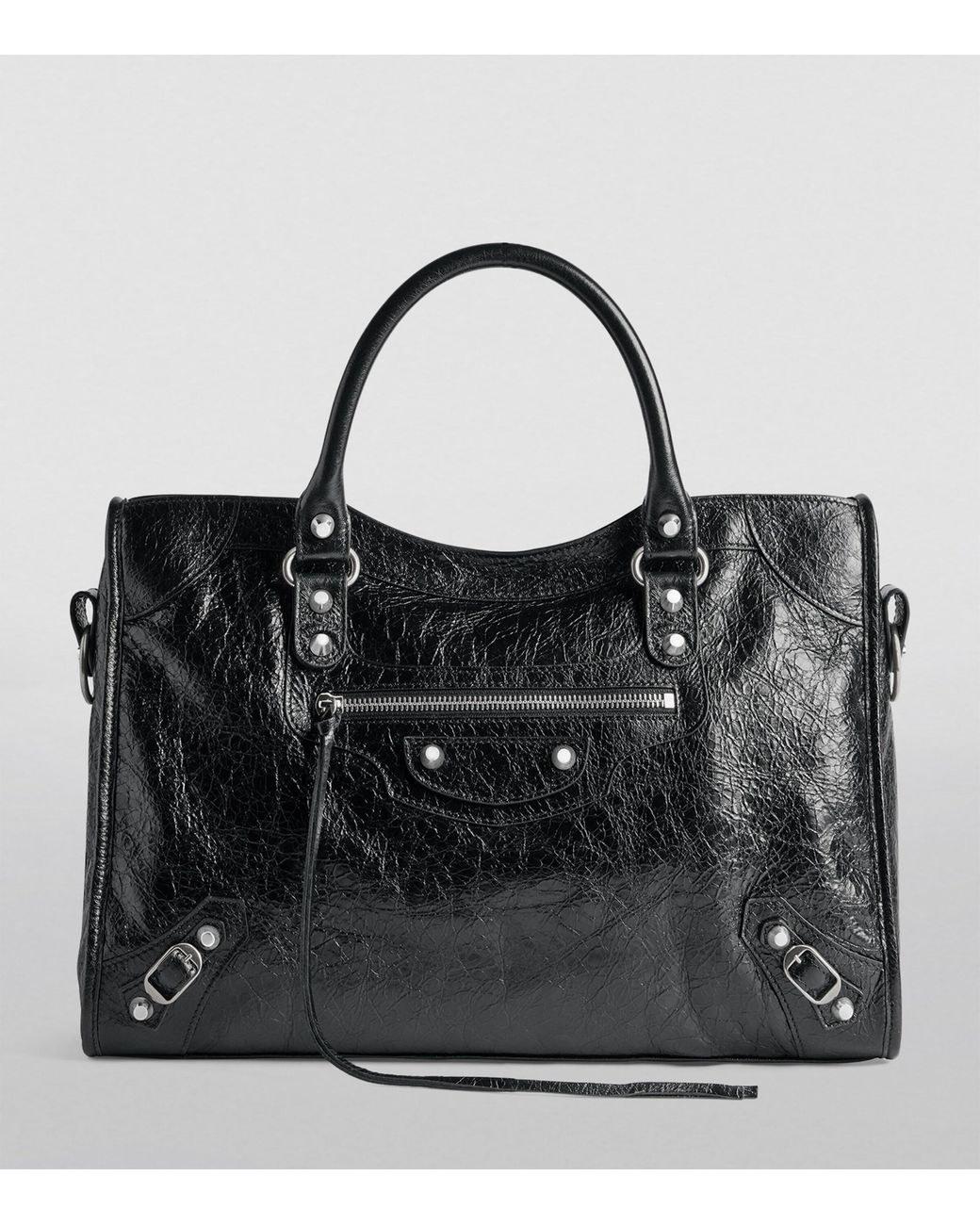 Balenciaga Black Medium Leather Le City Top-Handle Bag