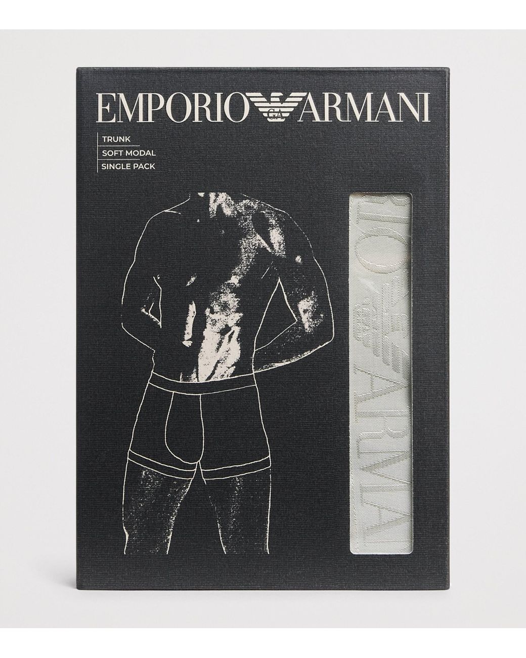 Emporio Armani White Modal Logo Trunks for men