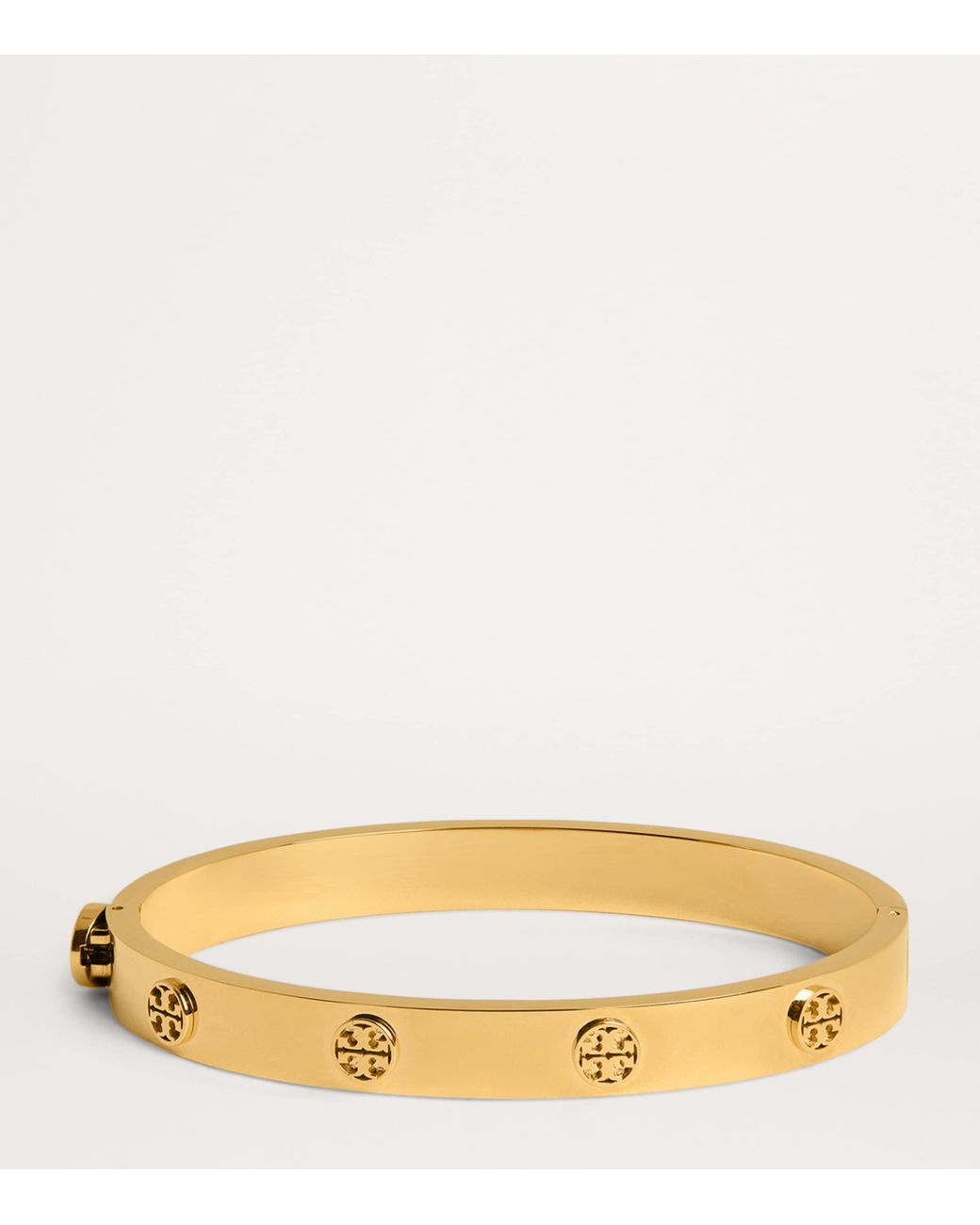 Tory Burch Natural Miller Stud Hinge Bangle