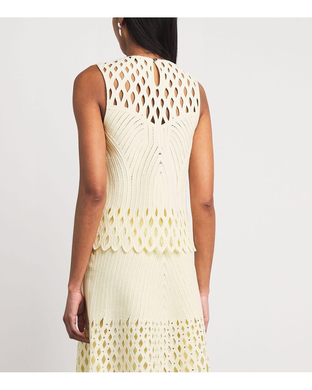Maje Natural Embellished Crochet Top