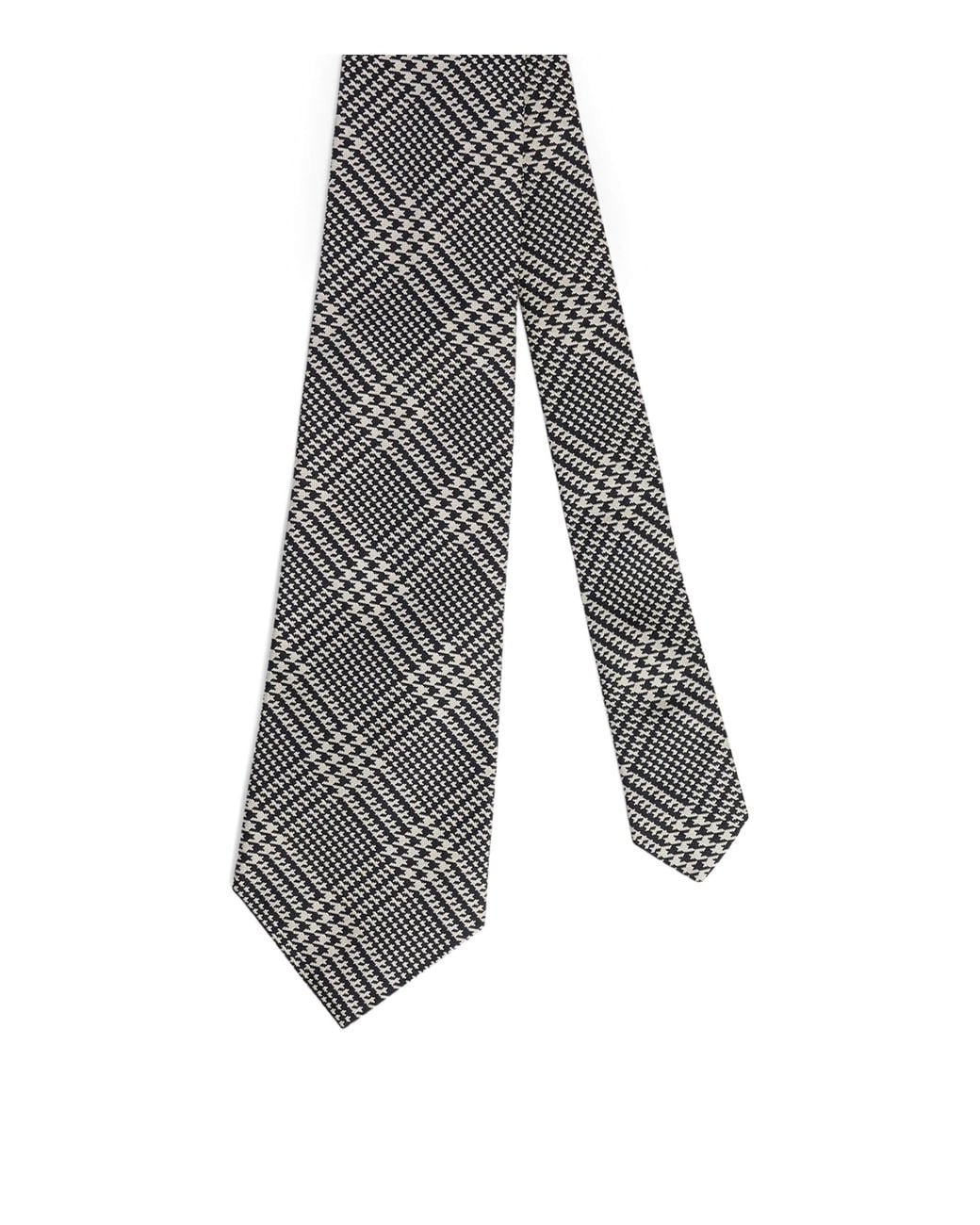 Dunhill Gray Silk Printed Tie for men