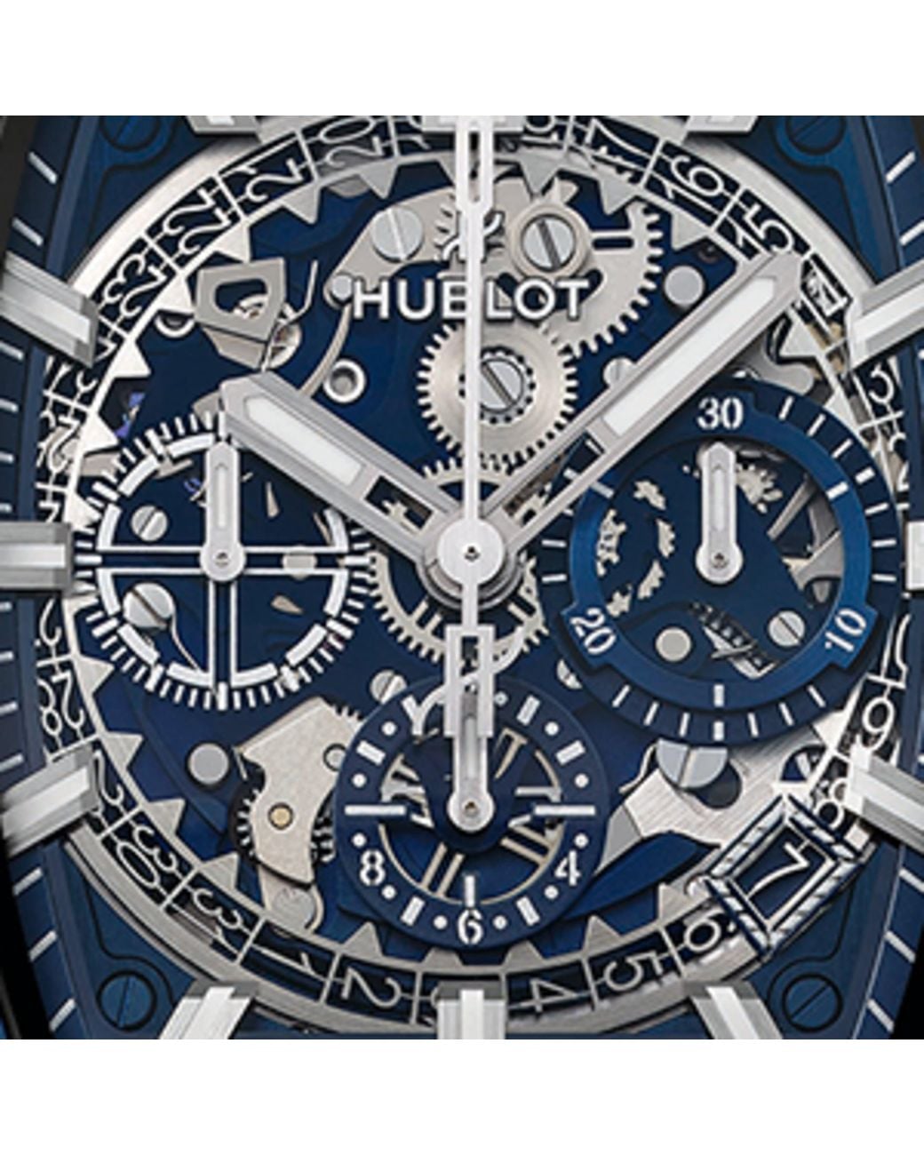 Hublot Blue Titanium And Ceramic Spirit Of The Big Bang Chronograph Watch