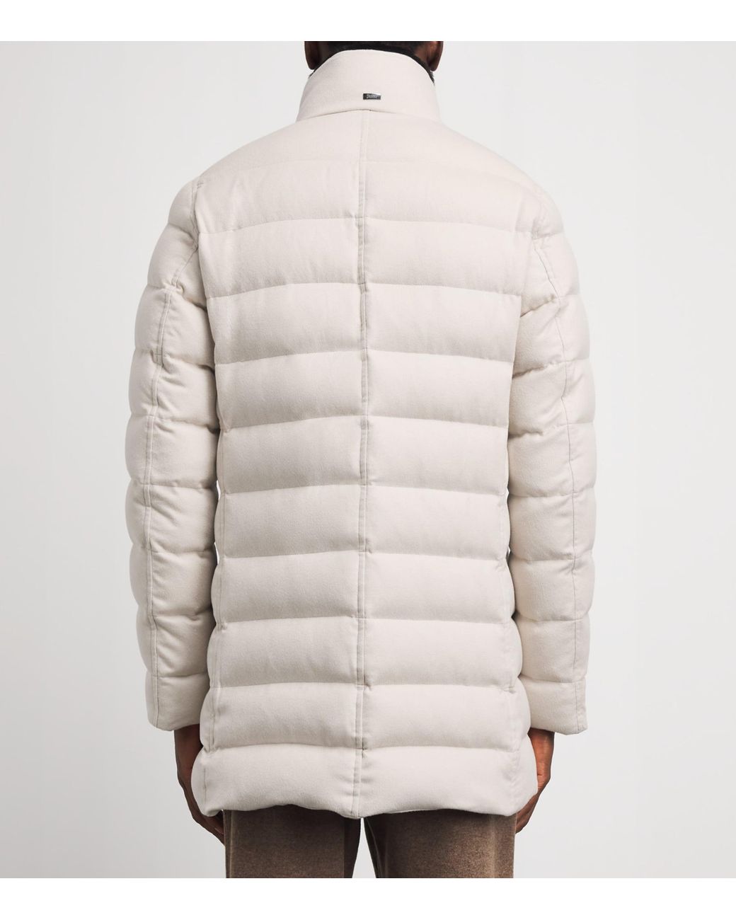 Herno White Silk-Cashmere Down Jacket for men
