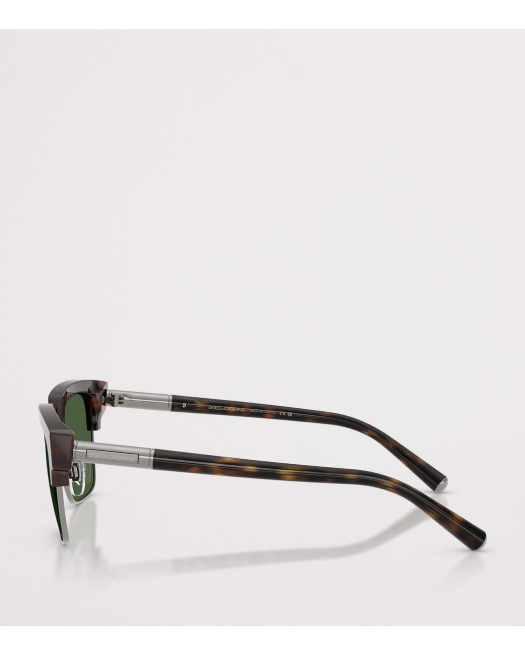 Dolce & Gabbana Green Tortoiseshell Square Sunglasses for men