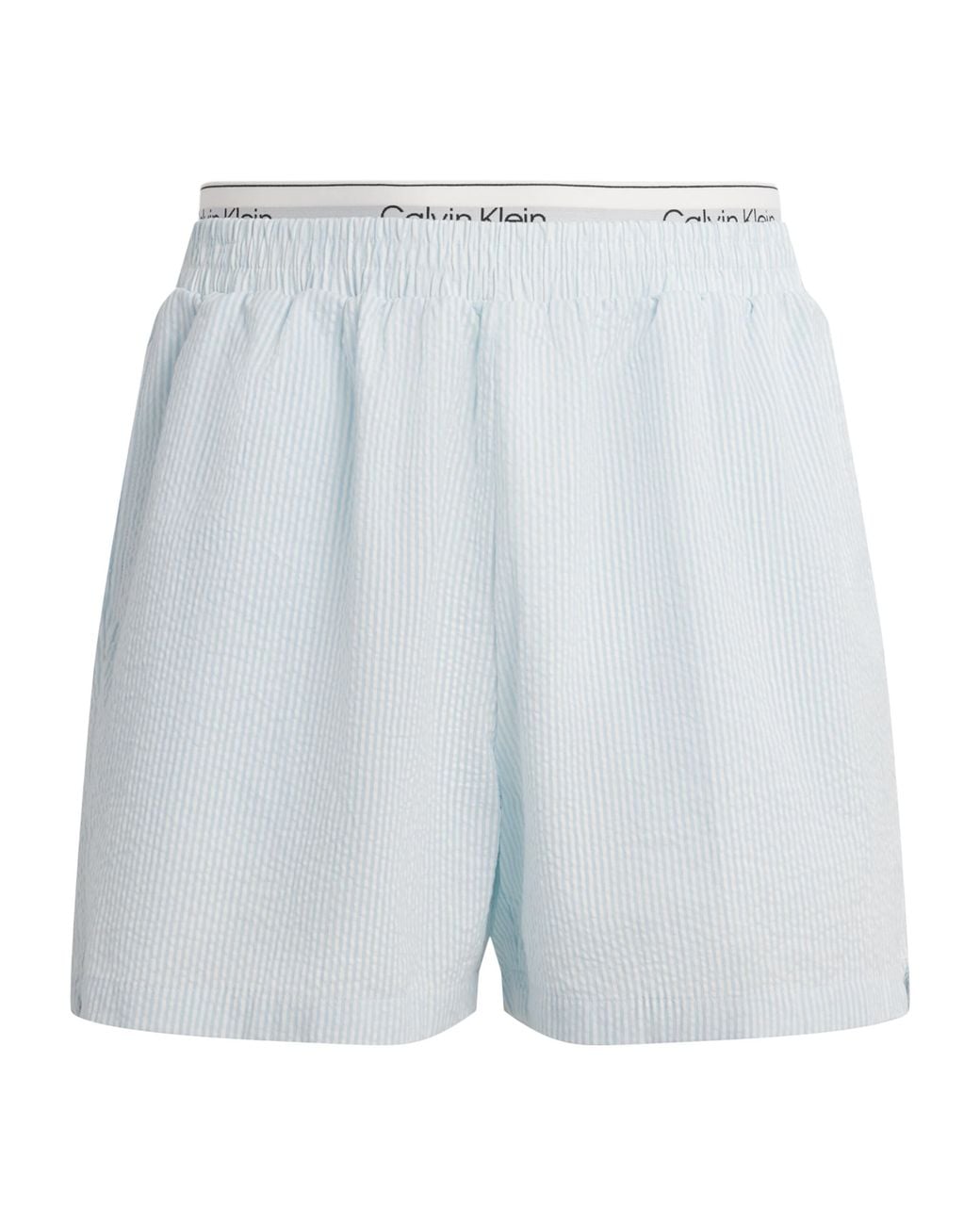 Calvin Klein Blue Cotton Seersucker Stripe Pyjama Bottoms for men