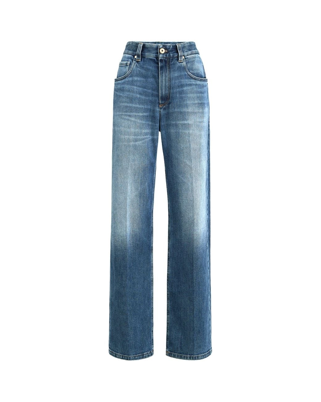Brunello Cucinelli Blue Contemporary Loose Straight Jeans