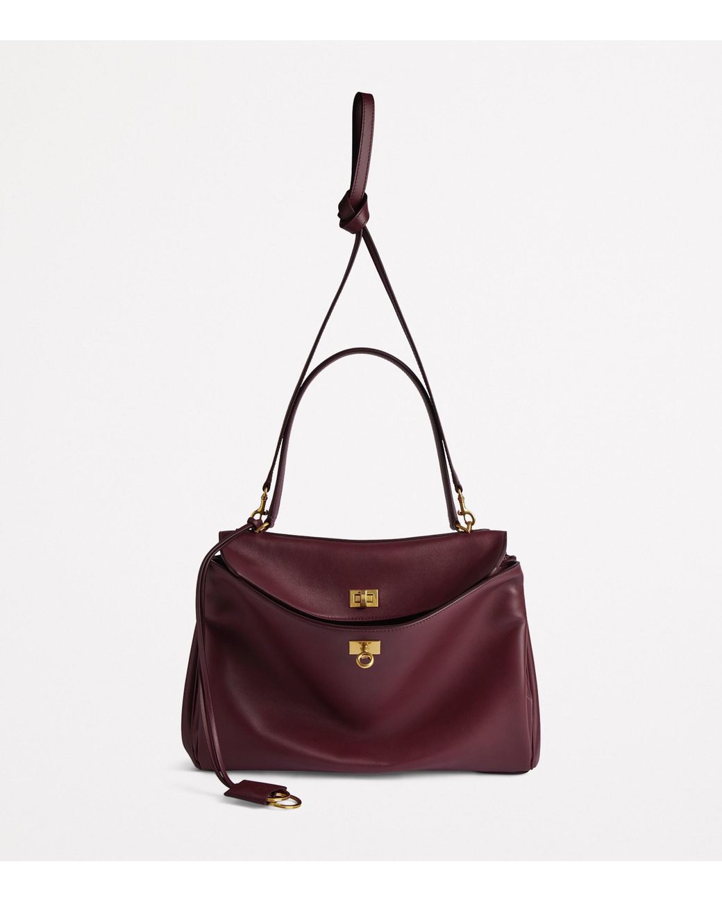 Balenciaga Purple Leather Rodeo Top-Handle Bag