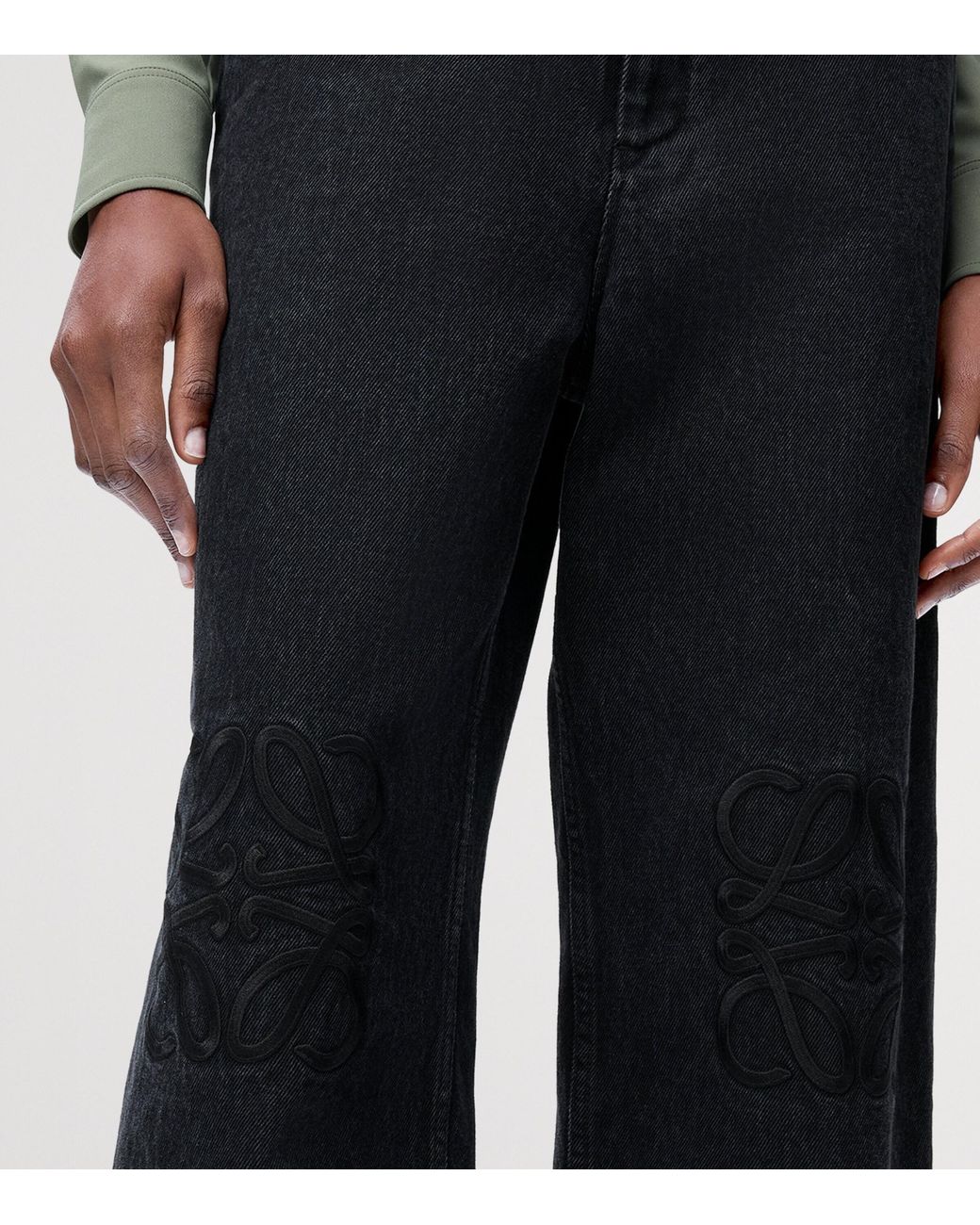 Loewe Blue Anagram Baggy Jeans
