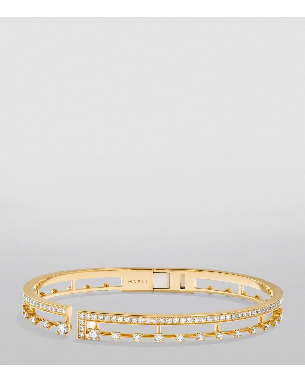 Marli New York Metallic Small And Diamond Avenues Bangle